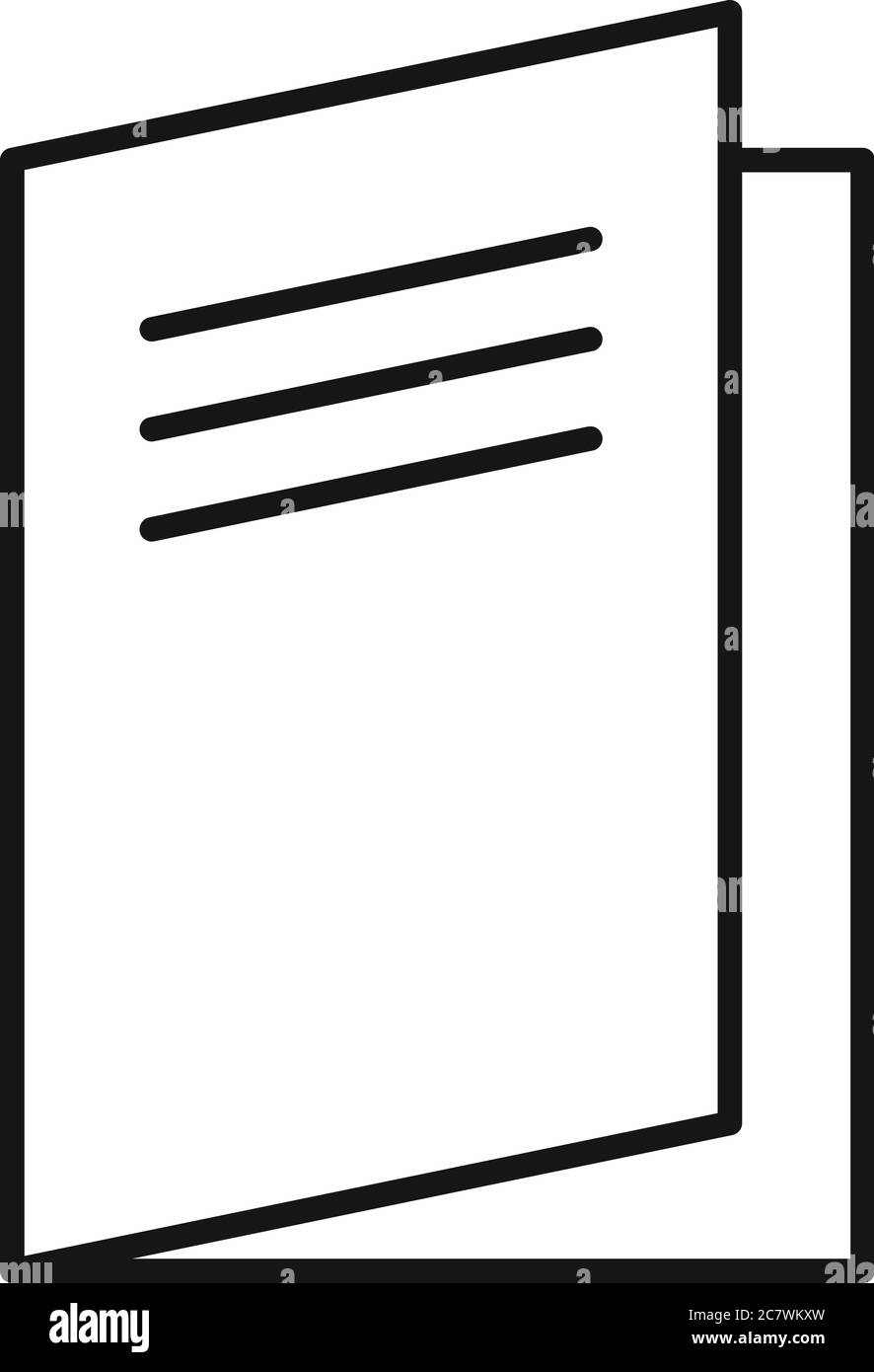 Icona catalogo carta. Icona vettoriale catalogo cartaceo per il web design isolato su sfondo bianco Illustrazione Vettoriale
