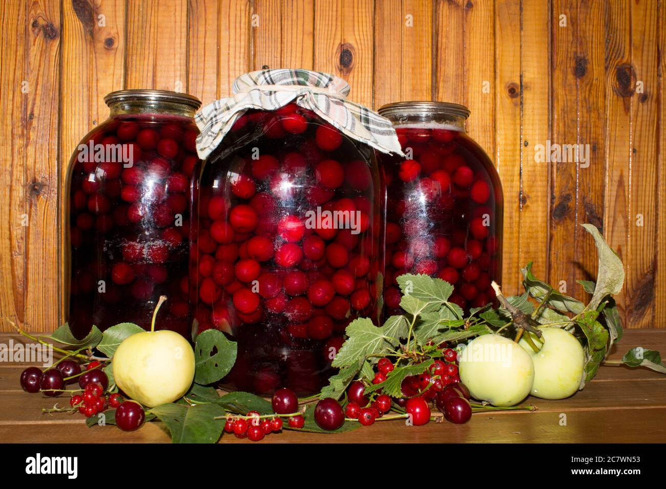 scatola di ciliegia Foto Stock