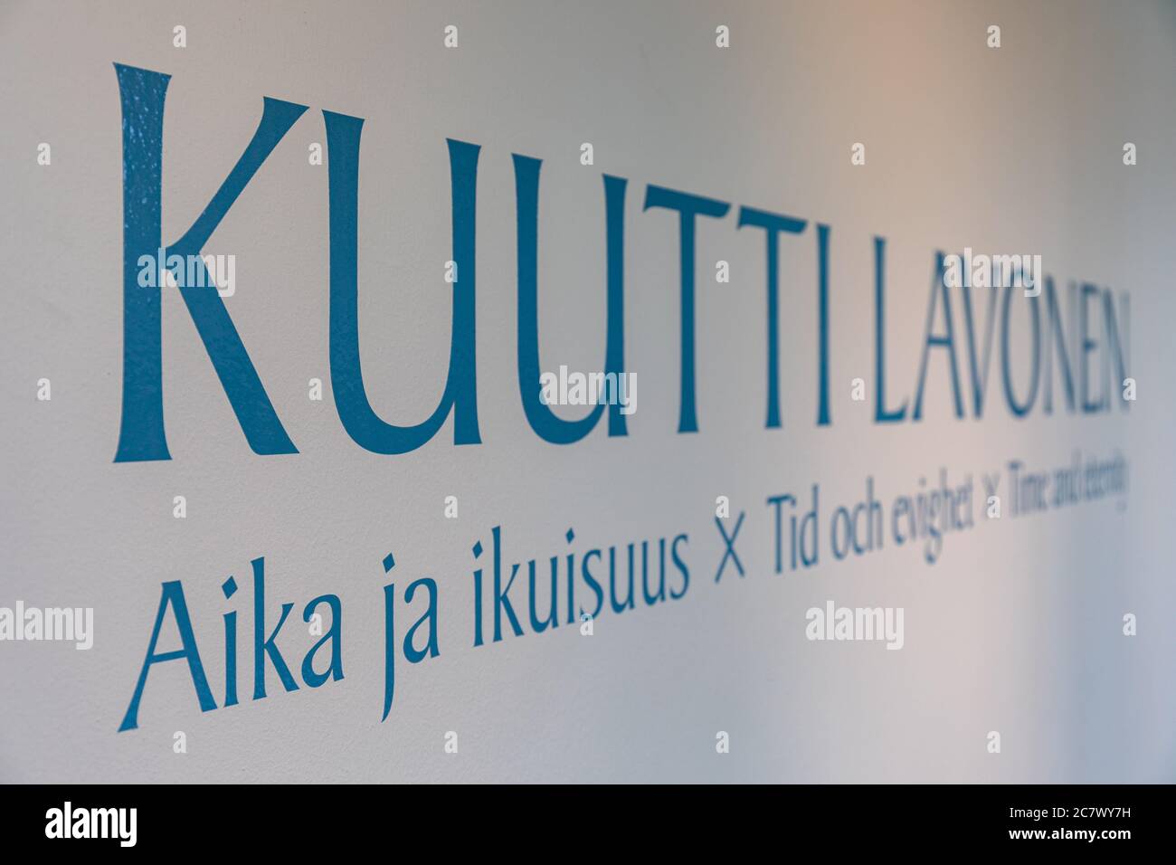 Aika ja ikuisuus o Time and Eternity, mostra Kuutti Lavonen al Didrichsen Art Museum di Helsinki, Finlandia Foto Stock