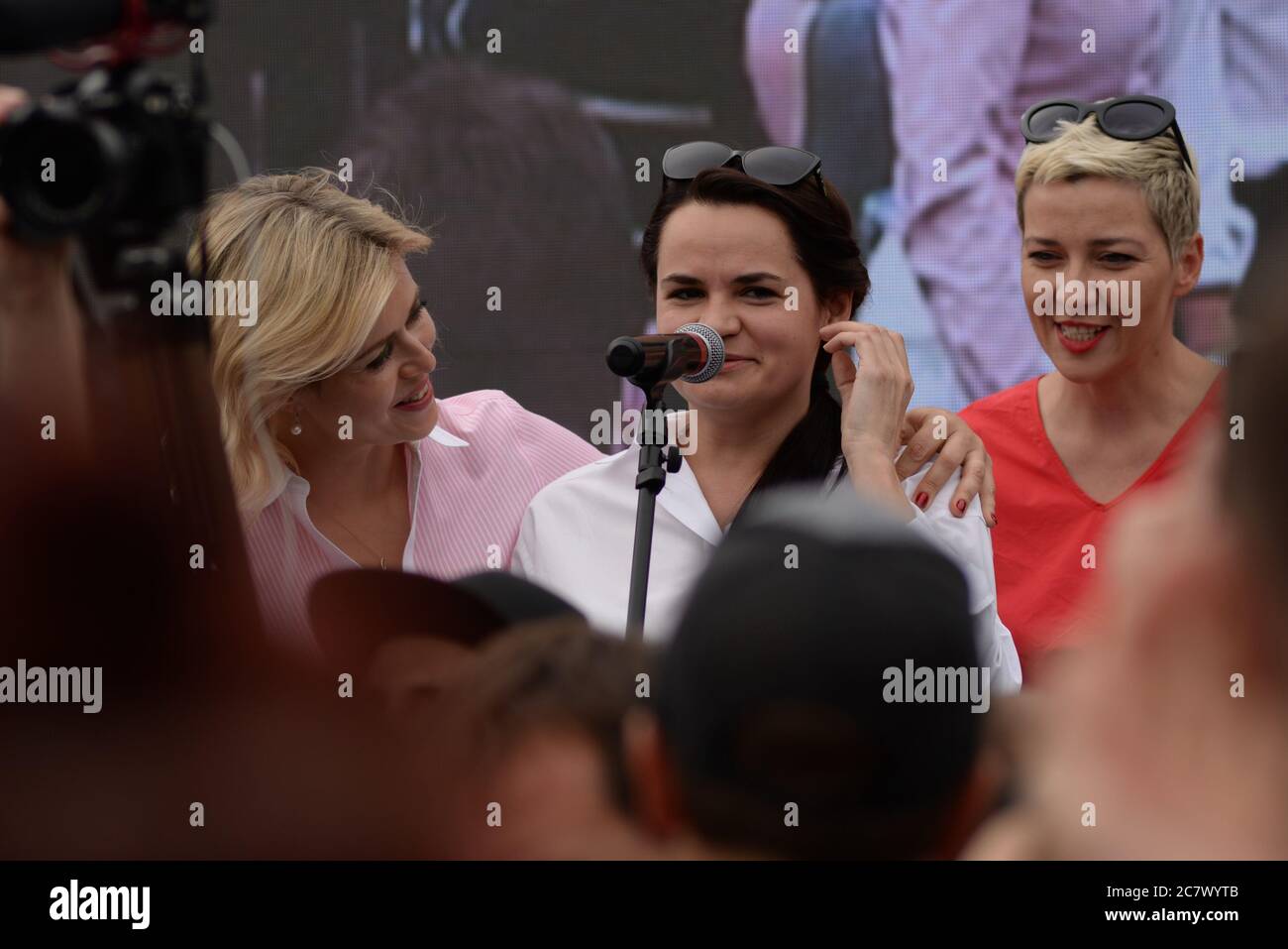 Minsk, Bielorussia 07.19.2020/Svetlana Tikhanovskaya, candidato presidenziale per le elezioni del 2020 in Bielorussia , principale rivale elettorale di Alexander Lukashenko / Foto Stock