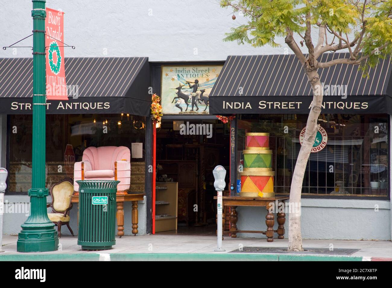 India Street Antiques in Little Italy, San Diego, California, USA Foto Stock