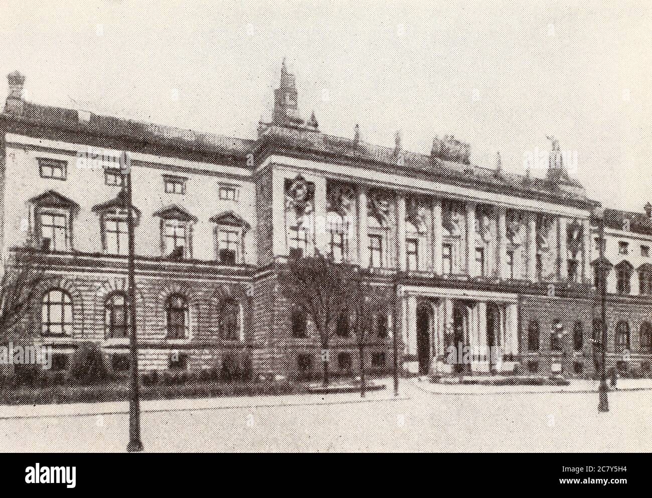 L'edificio in cui si è svolto il Congresso costituente del Partito Comunista di Germania. Foto Stock