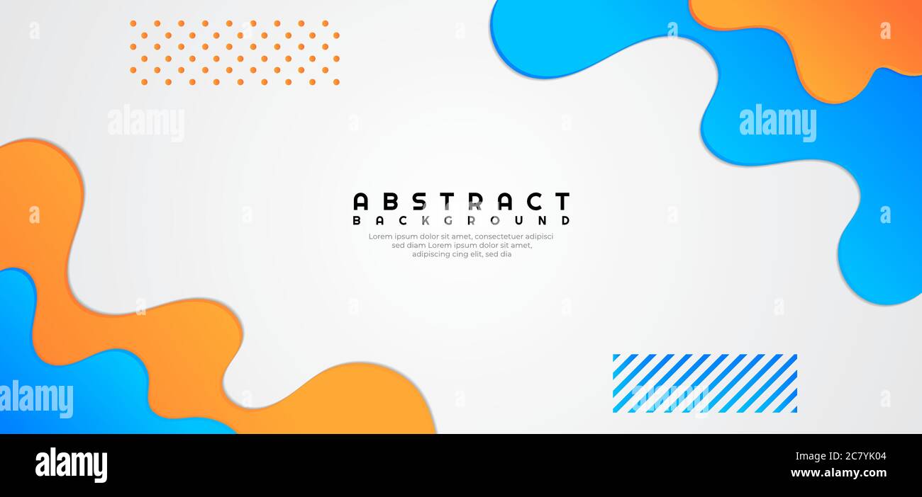 Fluido astratto forma moderna forma curva disegno mezzitoni colorato. Illustrazione vettoriale. Illustrazione Vettoriale