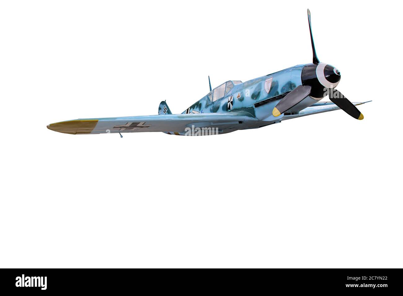 L'aereo militare dei tempi della seconda guerra mondiale Messerschmitt Foto Stock