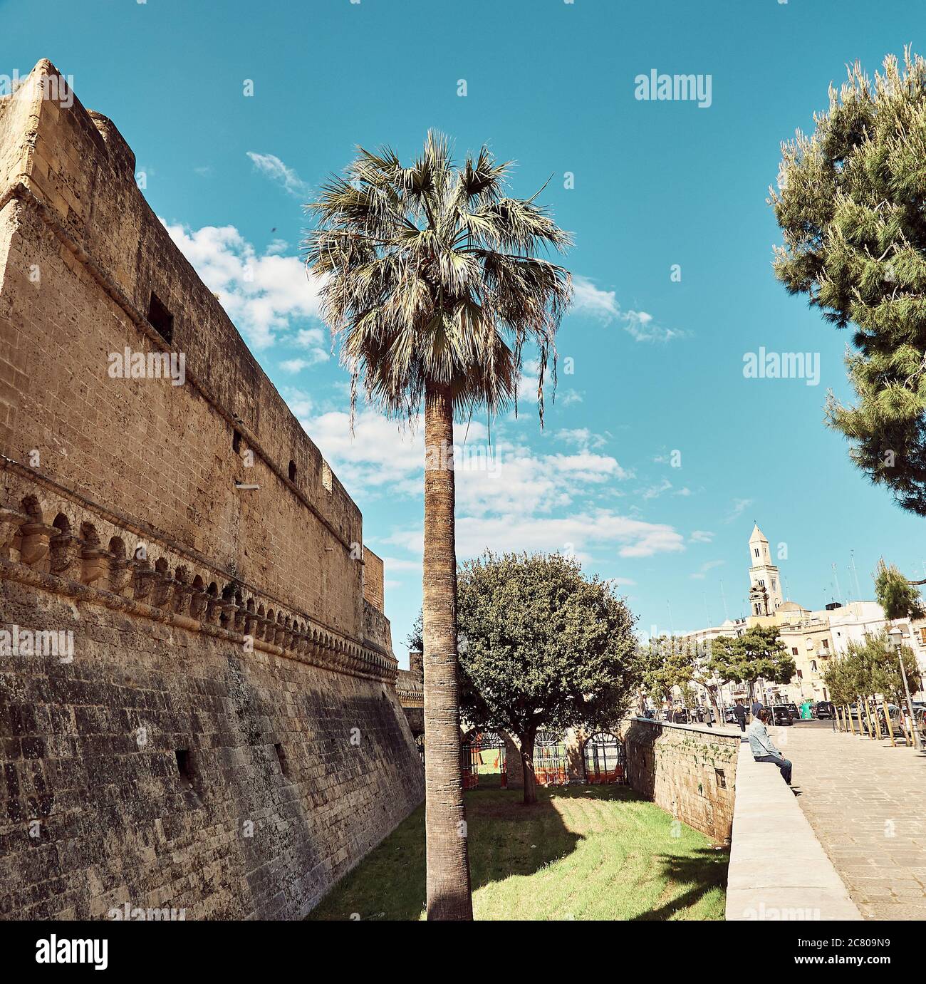 Norman- Castello Svevo. Bari. La puglia. Foto Stock