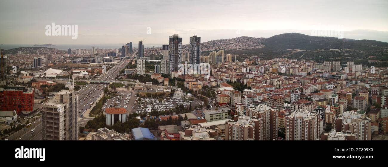 Vista aerea del quartiere di Kartal Foto Stock