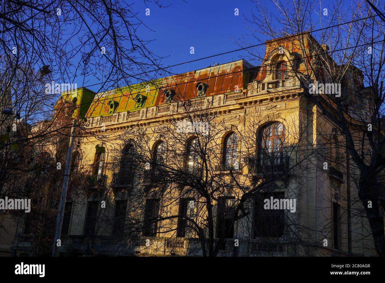 Bucarest, Romania architettura, scene di strada e la città Foto Stock
