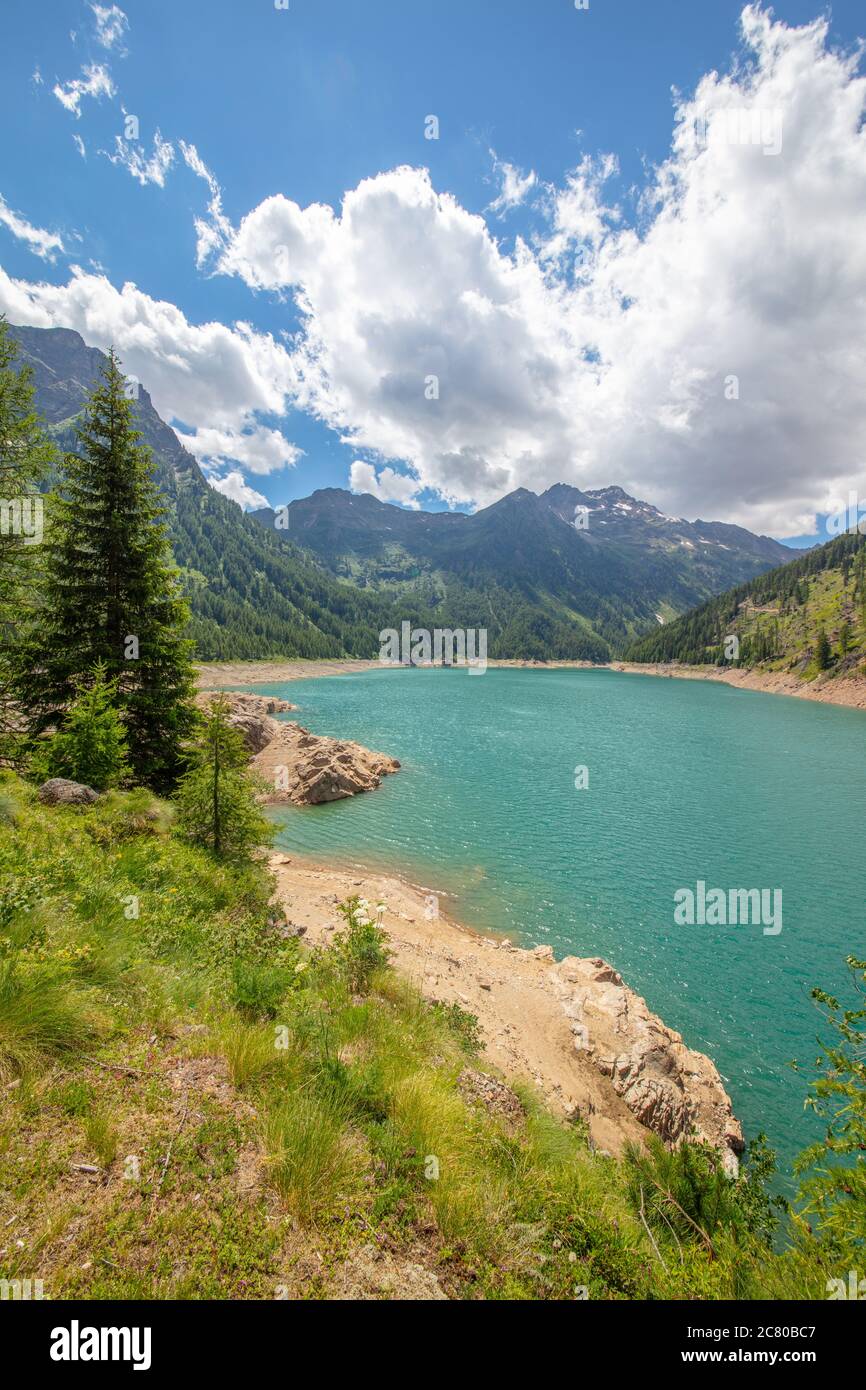 Una foto bautfiul di 'lago Palù', Pejo, Trentino, Italia Foto Stock