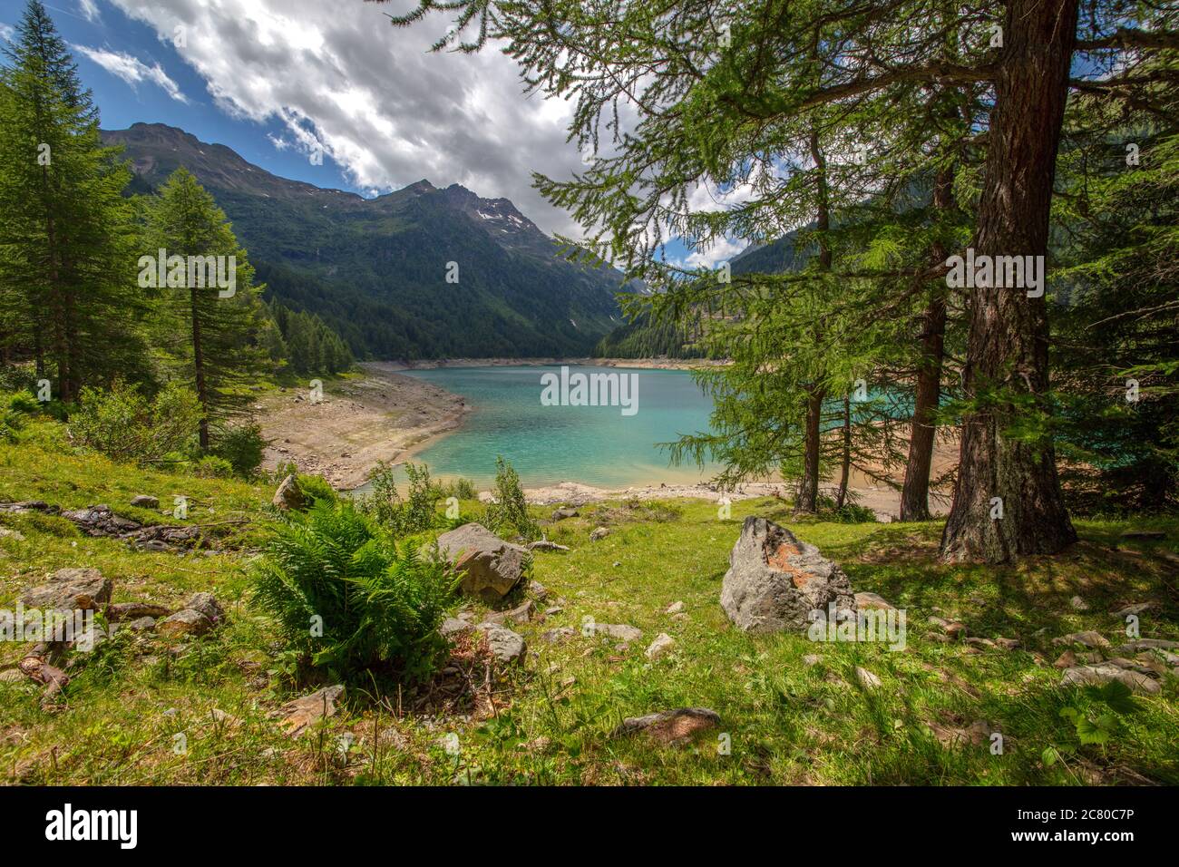 Una foto bautfiul di 'lago Palù', Pejo, Trentino, Italia Foto Stock