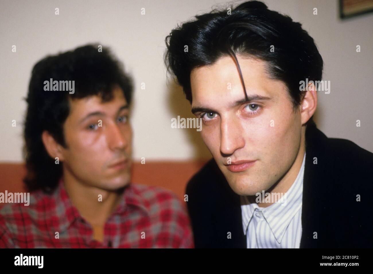 Richard Barbieri e Steve Jansen dei Delfini Brothers alla fotocellula della Virgin Records. Londra, 30 settembre 1987 | utilizzo in tutto il mondo Foto Stock