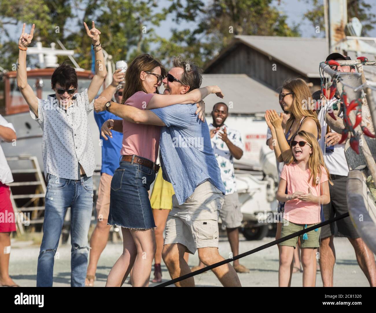 GARY OLDMAN, EMILY MORTIMER, STEFANIE SCOTT, OWEN TEAGUE E CHLOE PERRIN MARY (2019), REGIA DI MICHAEL GOI. Credit: EMJAG Productions/ Entertainment One Features / Tucker Toole / Album Foto Stock