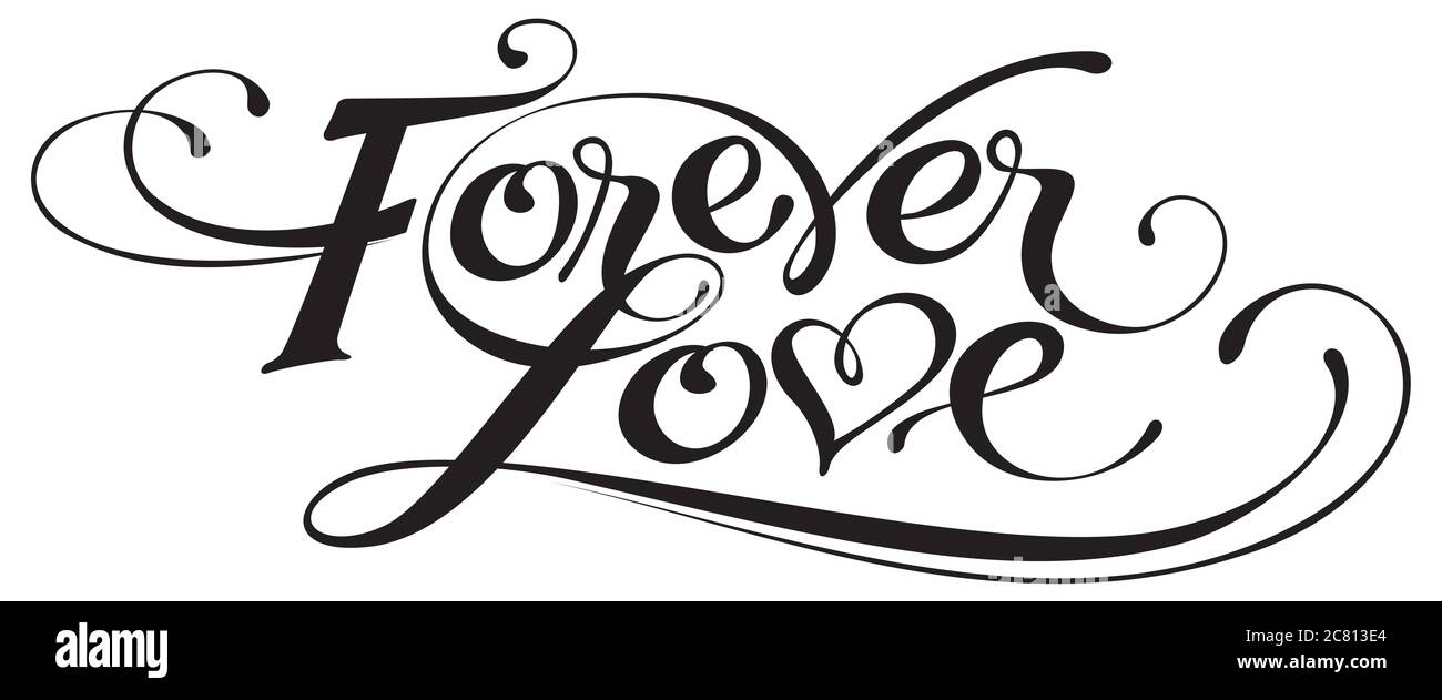 Testo calligrafia personalizzato Foto Stock