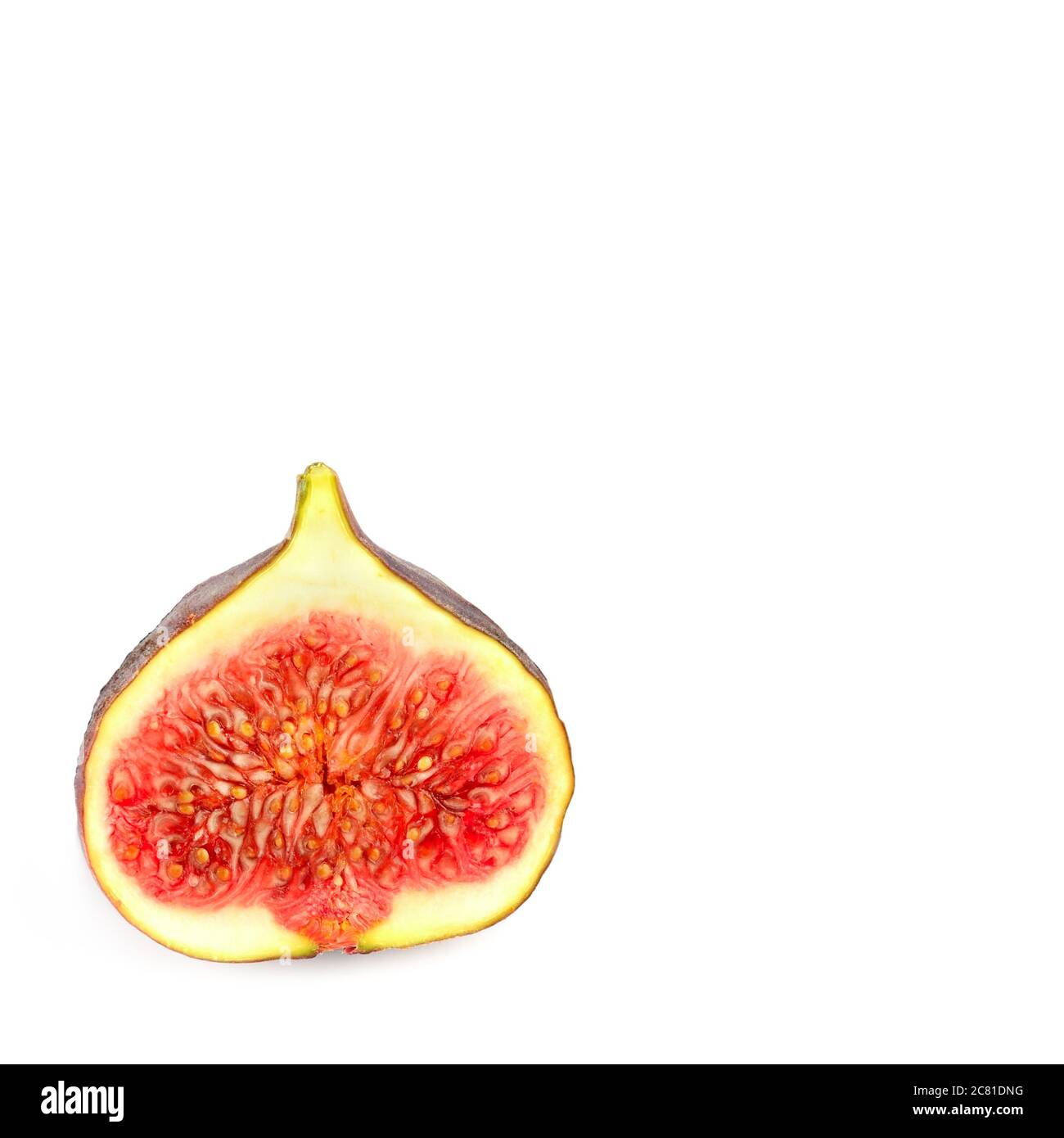 Fico fresco Frutta isolata su sfondo bianco. Spazio libero per il testo. Foto Stock