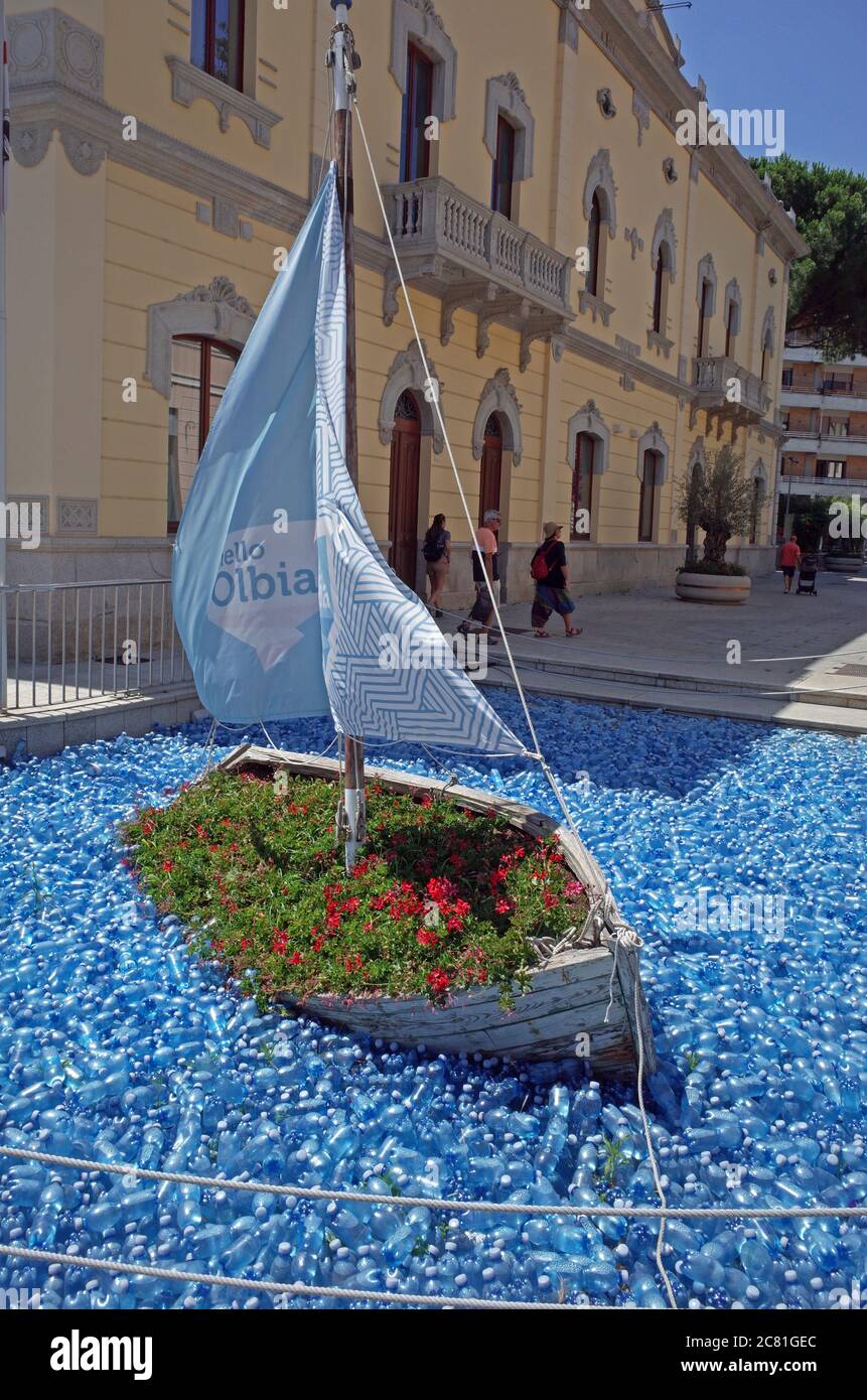 Il centro di Olbia, Sardegna, Italia Foto Stock