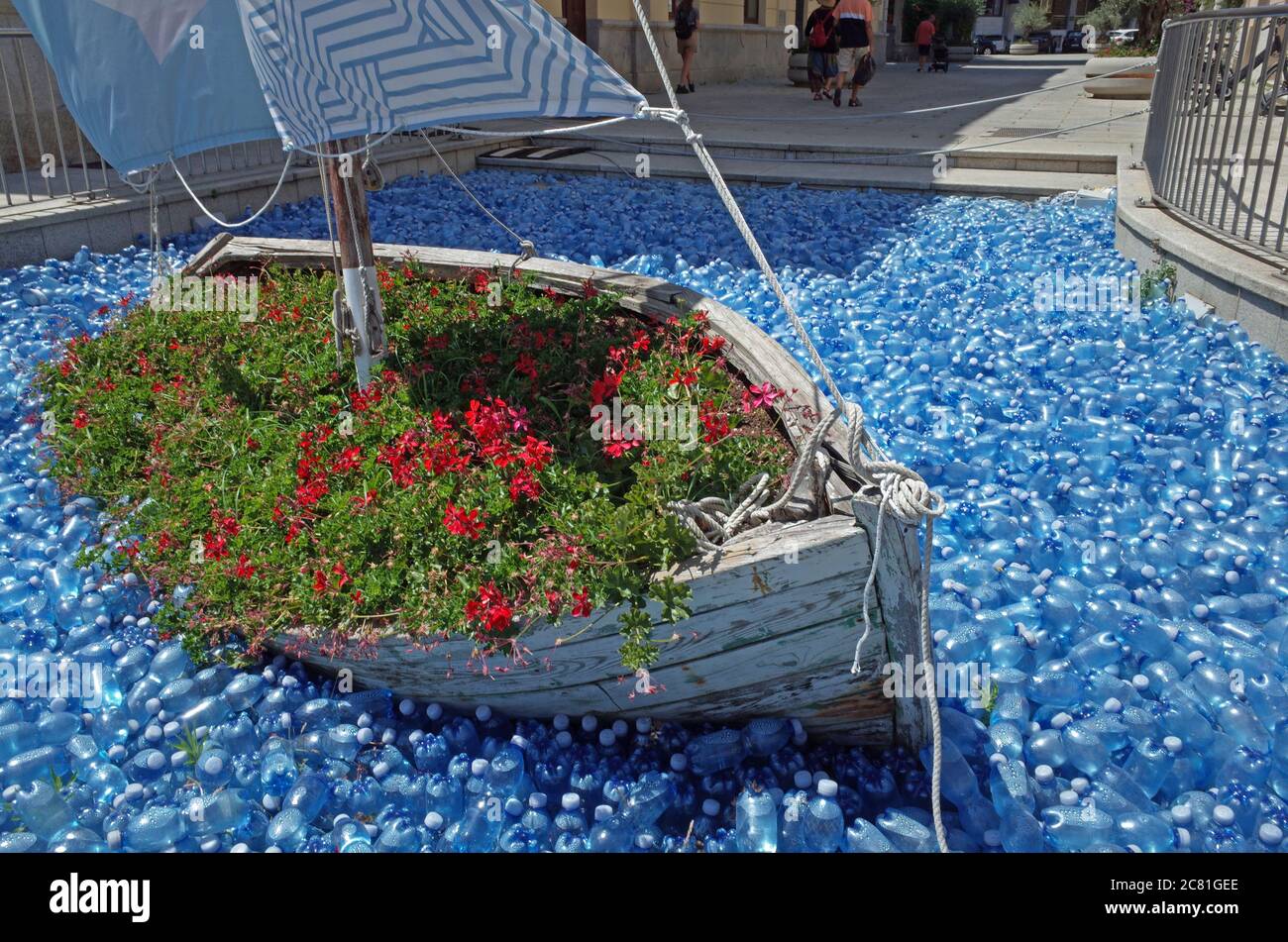 Il centro di Olbia, Sardegna, Italia Foto Stock