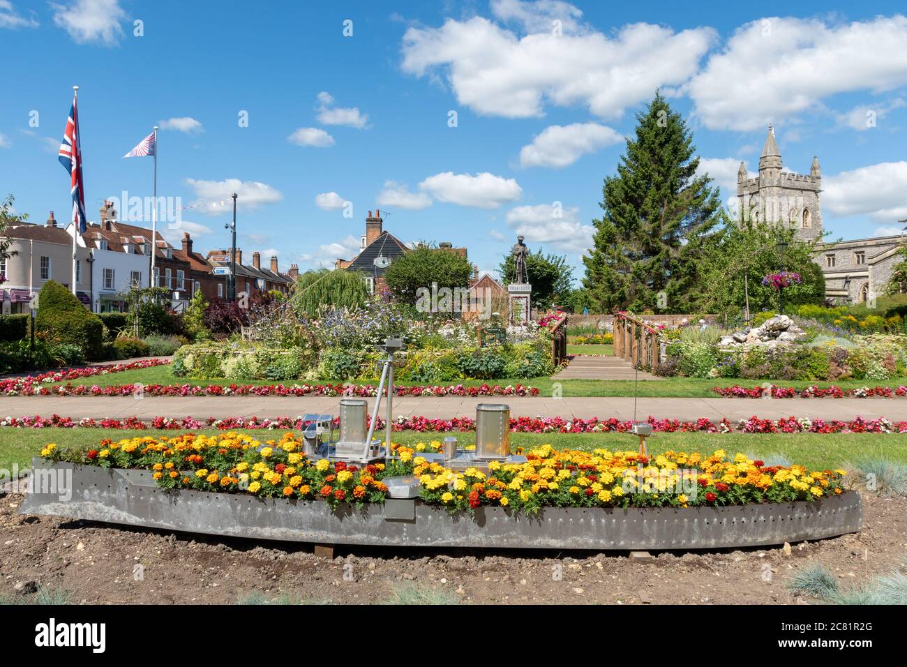 Amersham Garden of Remembrance (giardini commemorativi) nella città vecchia di Amersham, Buckinghamshire, Regno Unito. Foto Stock
