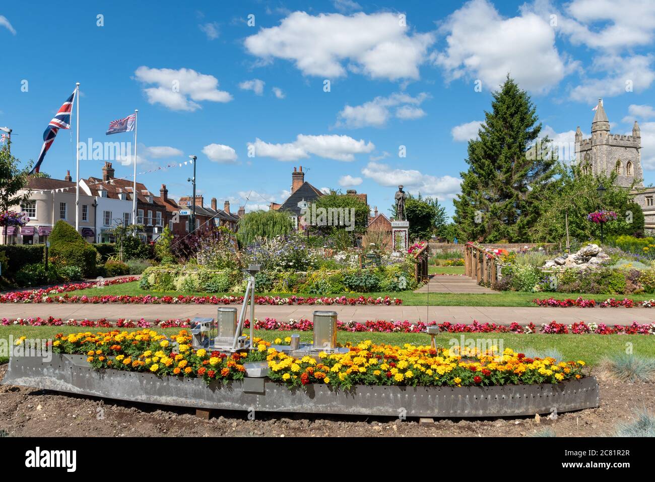 Amersham Garden of Remembrance (giardini commemorativi) nella città vecchia di Amersham, Buckinghamshire, Regno Unito. Foto Stock