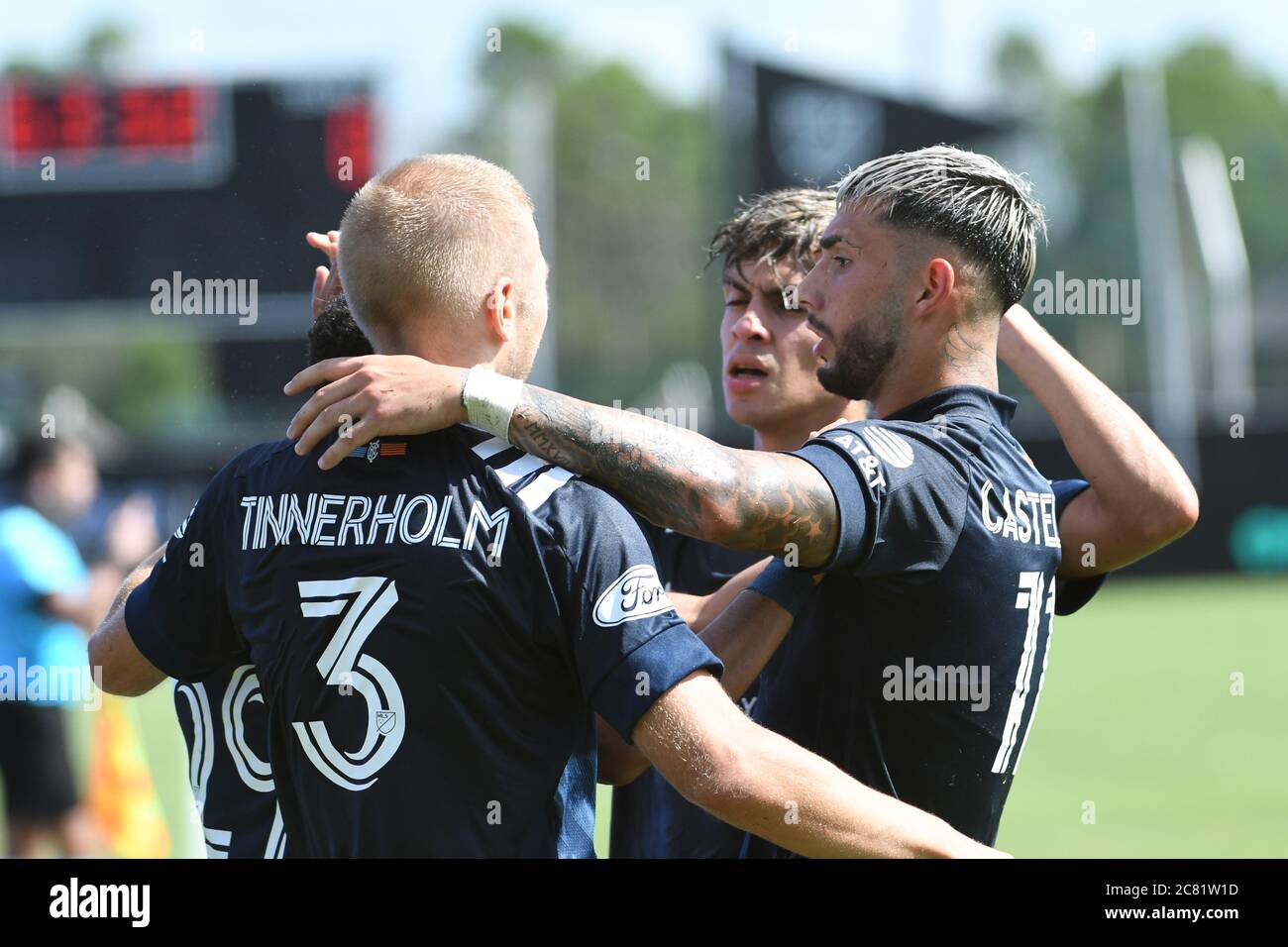 Orlando, Florida, Stati Uniti. 20 luglio 2020. Il giocatore del New York City FC festeggia il gol durante il torneo MLS is Back all'ESPN Wild World of Sports di Orlando, Florida USA, lunedì 20 luglio 2020. Photo Credit: Marty Jean-Louis Credit: Marty Jean-Louis/Alamy Live News Foto Stock