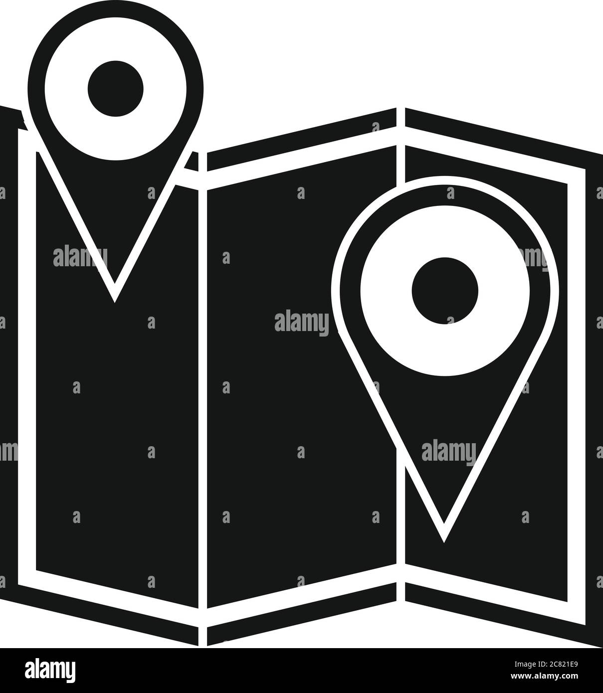 Icona della mappa di Dubai. Semplice illustrazione dell'icona vettoriale della mappa di viaggio di Dubai per il web design isolato su sfondo bianco Illustrazione Vettoriale