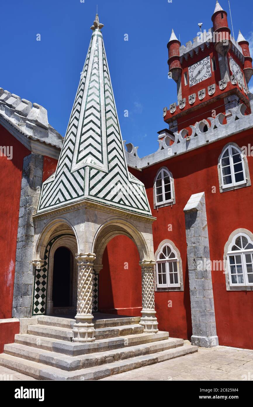 All'interno del Palazzo Nazionale pena di Sintra, Portogallo. Foto Stock