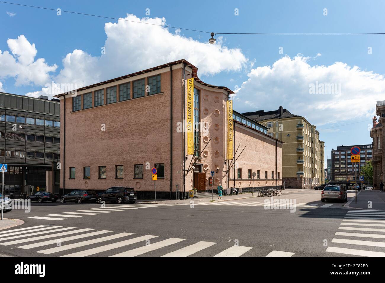 Helsingin Taidehalli, un kunstehalle che rappresenta il classicismo nordico degli anni '20 nel distretto di Töölö a Helsinki, Finlandia Foto Stock