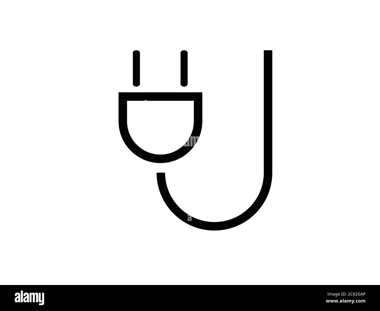 Simbolo della spina elettrica, illustrazione della presa di corrente,  vettore Immagine e Vettoriale - Alamy