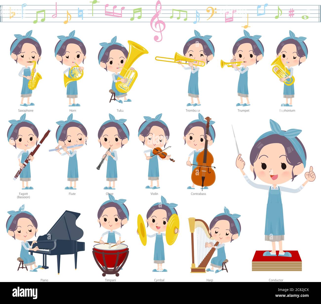 Un set di MOM su spettacoli di musica classica.Ci sono le azioni da svolgere vari strumenti come gli strumenti a corda e strumenti a fiato.è il vettore Illustrazione Vettoriale