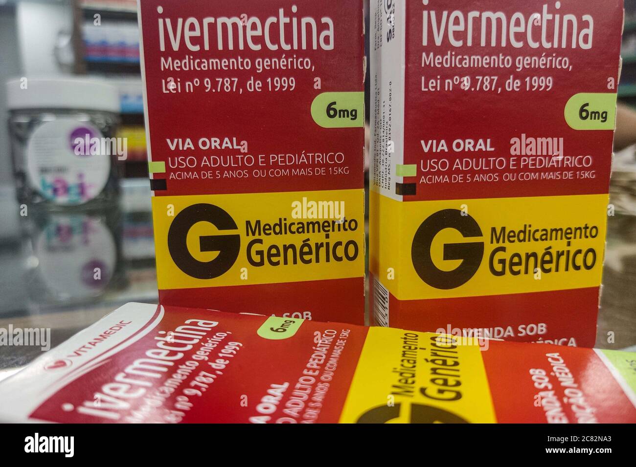 Florianópolis (SC), 20/07/2020 - Ivermectina / Medicina - Diversas prefeituras do estado de Santa Catarina estão investindo recursos com Ivermectin Foto Stock