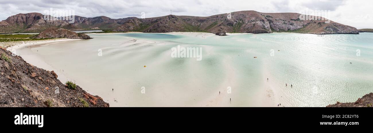 Vista su playa Balandra / Balandra Beach, BCS, Messico. Foto Stock