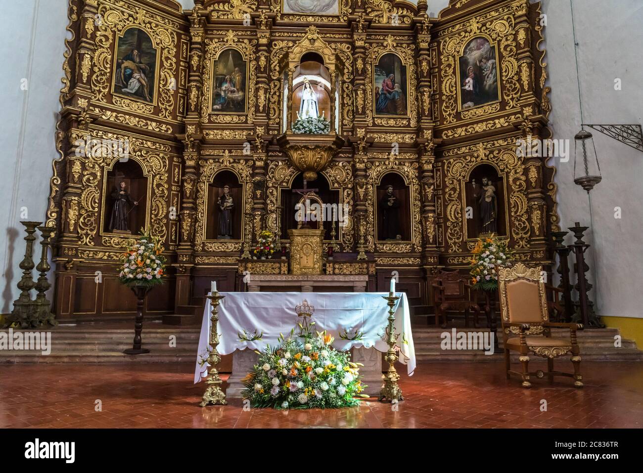 Il Convento di San Antonio o Sant'Antonio da Padova fu fondato nel 1549 e completato nel 1562. Fu costruito sulla base di una grande piramide Maya. Foto Stock