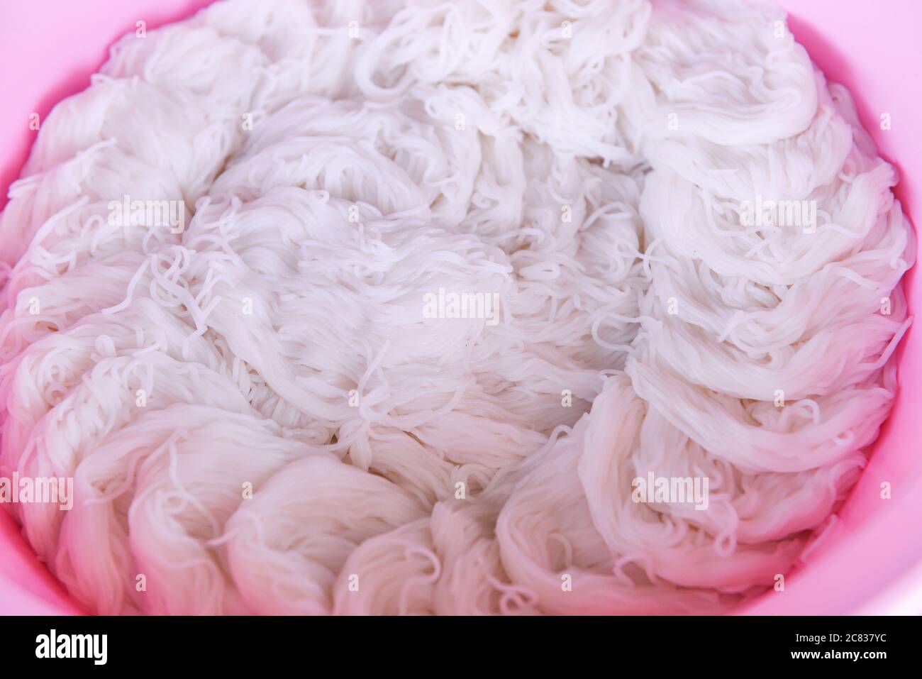 Thai rice noodles / Close up Thailand food vermicelli noodle Foto Stock