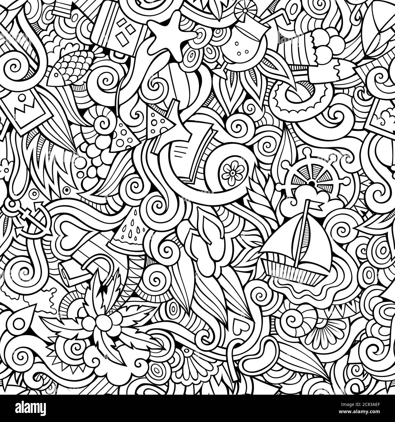 Estate e viaggi senza interruzioni Illustrazione Vettoriale