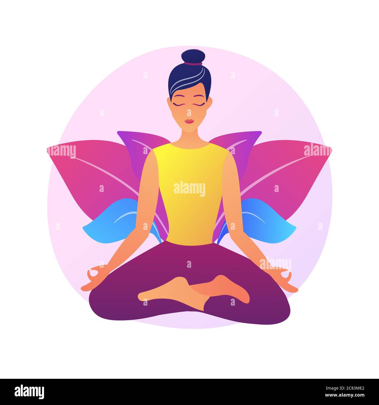 Metafora del concetto vettoriale della scuola di yoga Illustrazione Vettoriale