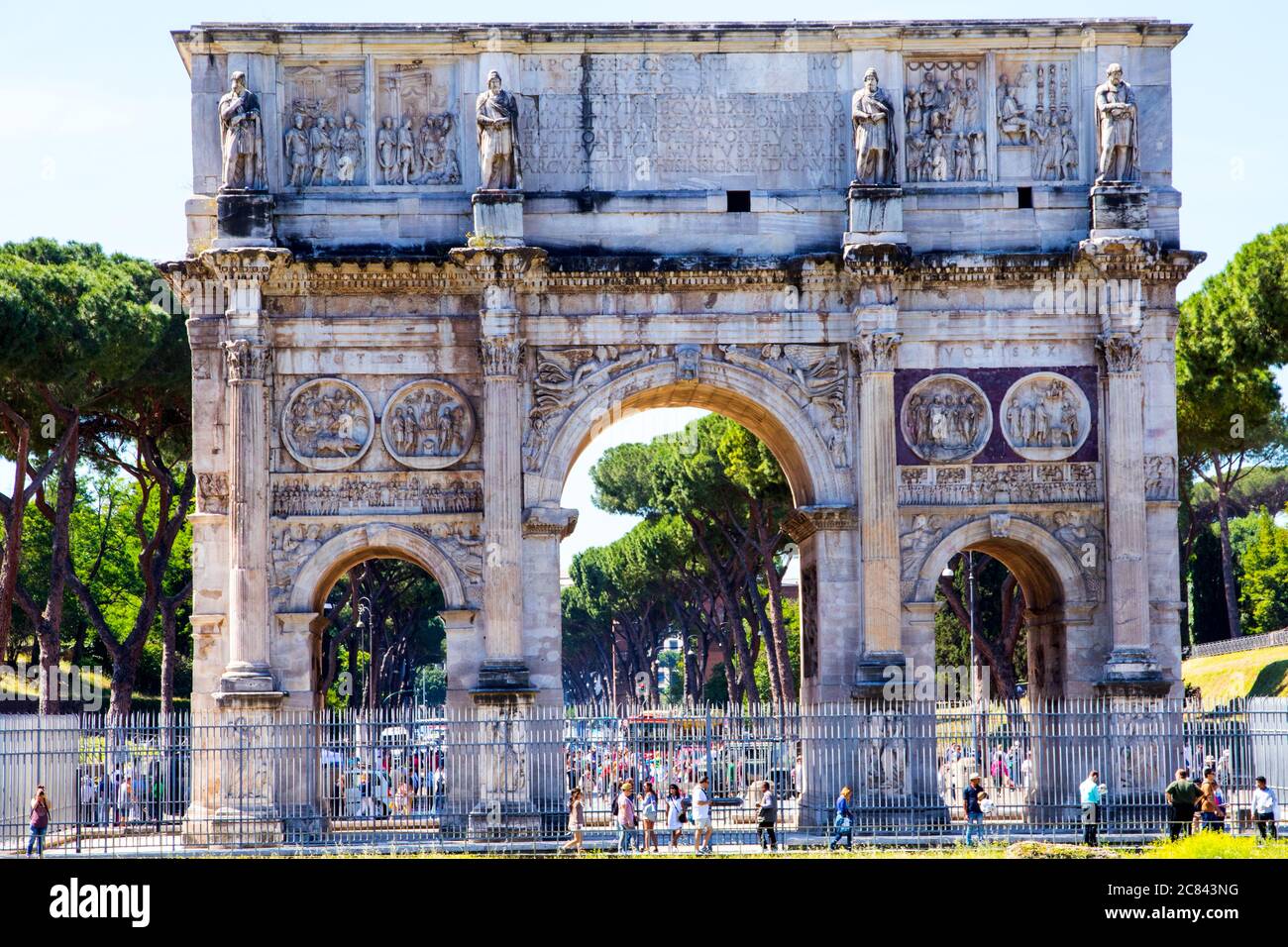 L'Arco di Costantino a Roma Italia Foto Stock