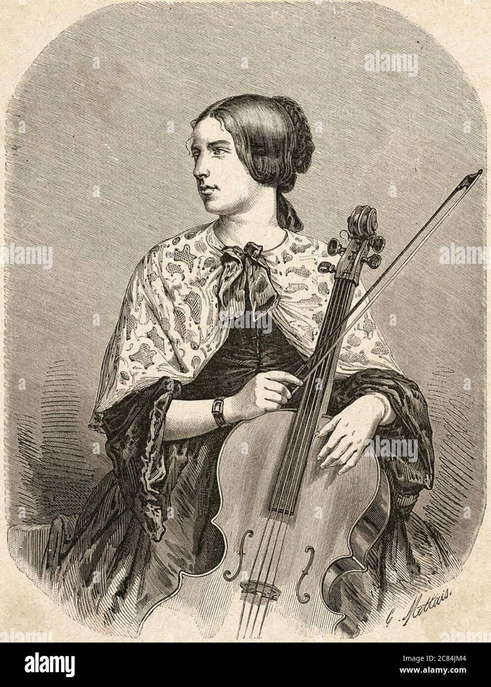 LISA CRISTIANI (1827-1853) violoncellista francese Foto Stock