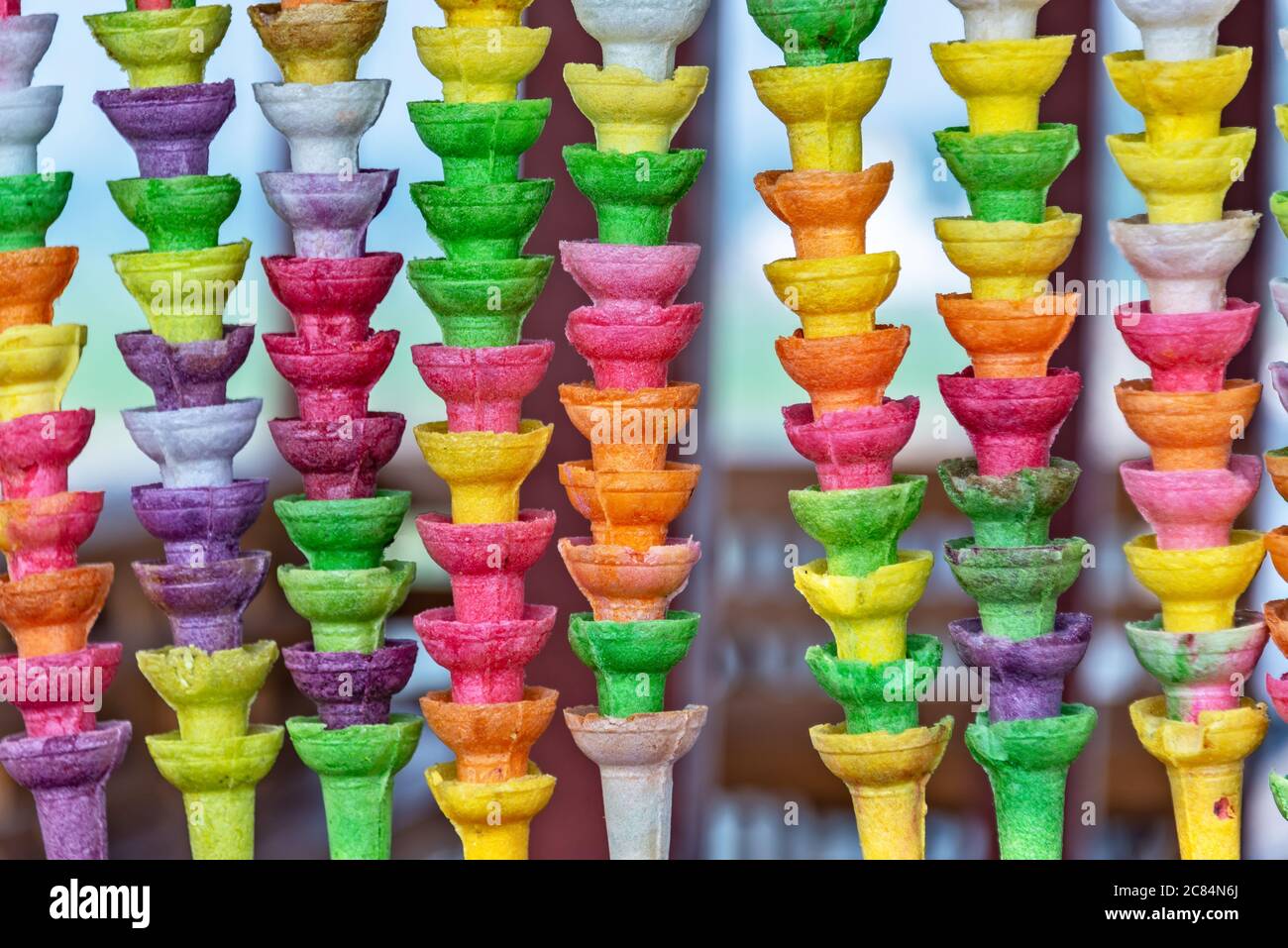Colorato di coni di icecream in Myanmar Foto Stock