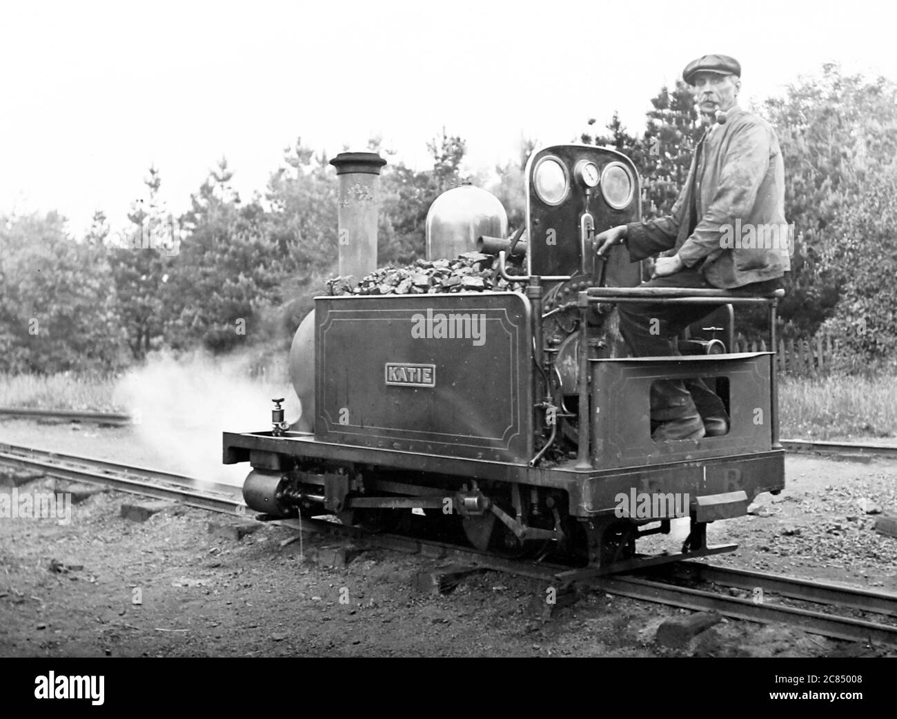 Katie' sulla Eaton Hall Railway, periodo vittoriano Foto Stock