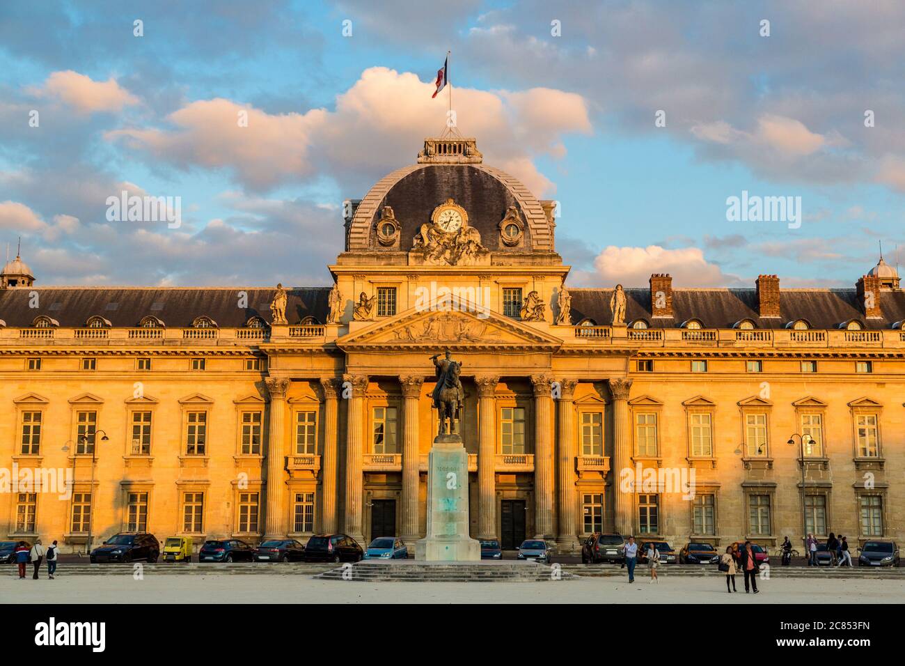 La Scuola militare di Parigi in un bellissimo tramonto Foto Stock