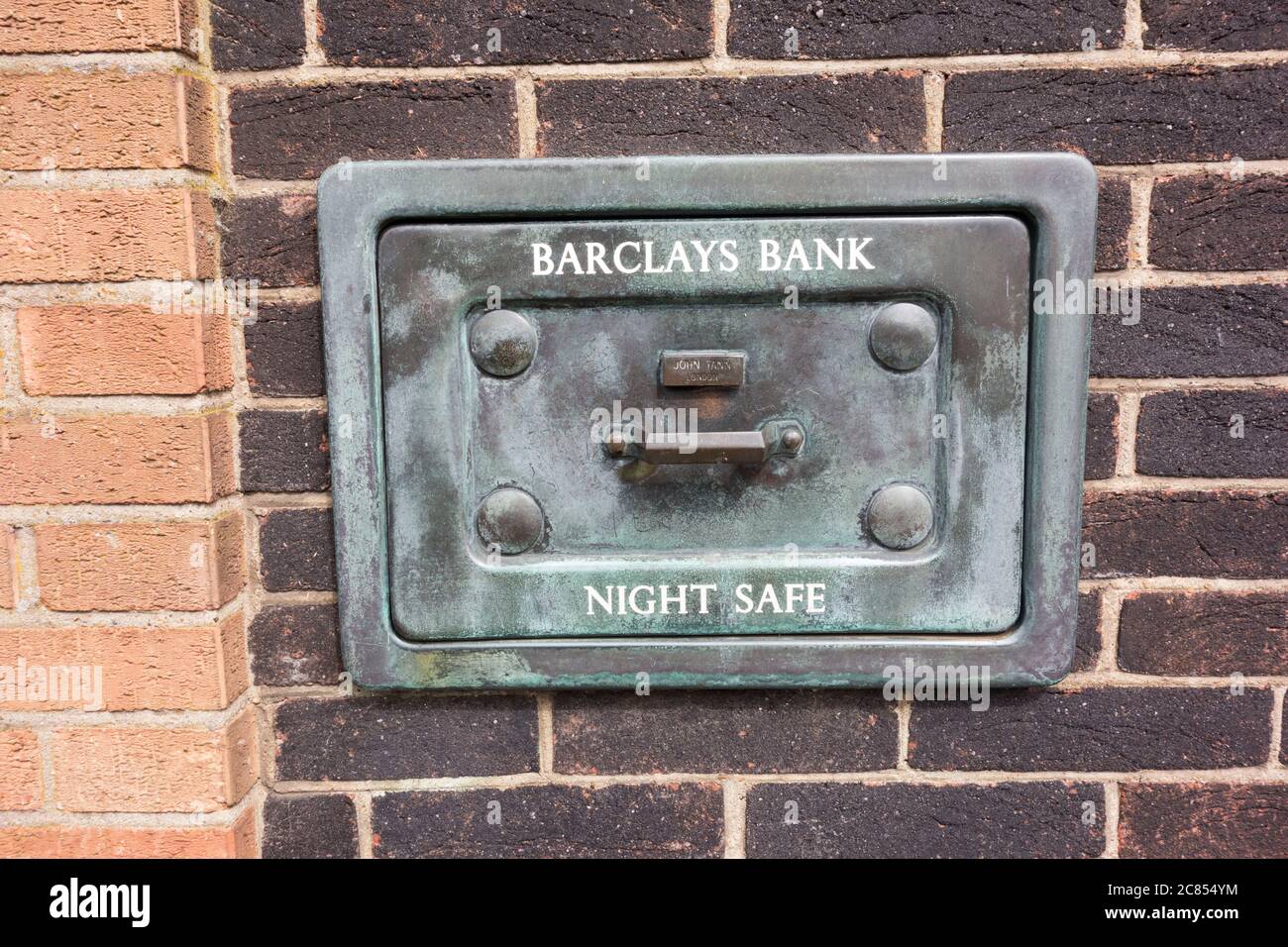 Una Barclays Bank Nightsafe UK Foto Stock