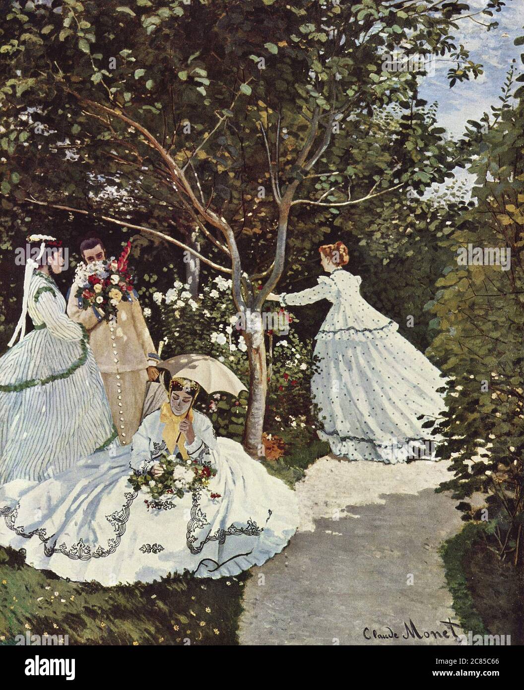 Donne nel Giardino di Claude Monet 1867, Museo Orsay a Parigi Foto Stock
