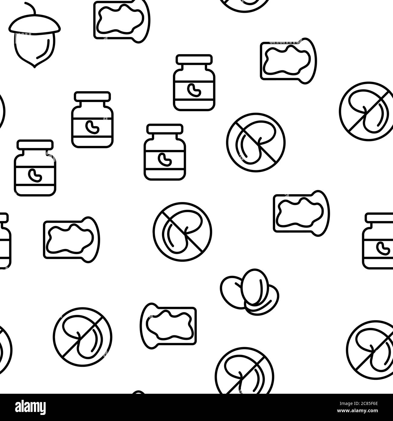 Modello senza giunture vettore di cibo di arachidi Illustrazione Vettoriale