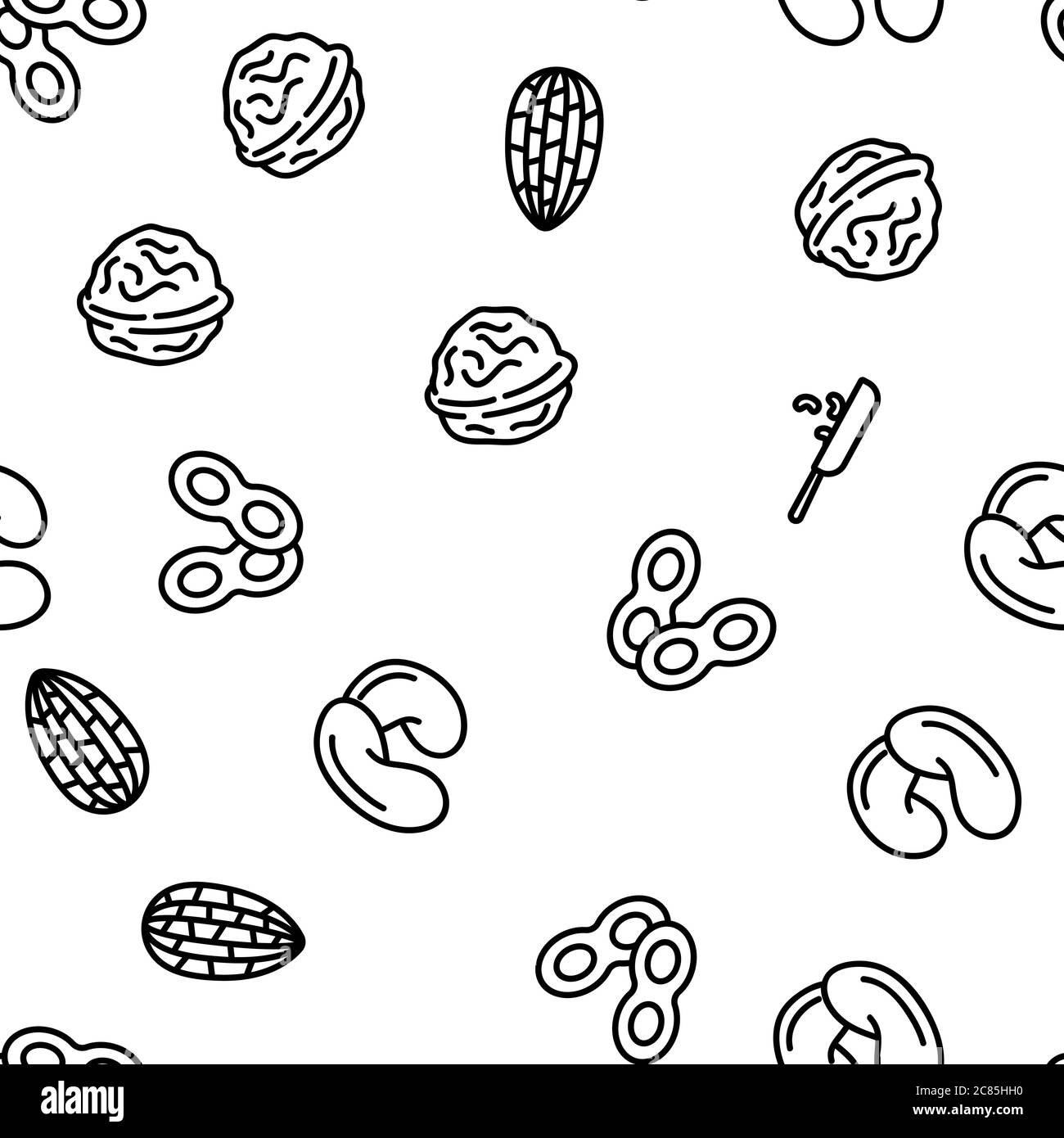 Modello senza giunture vettore di cibo di arachidi Illustrazione Vettoriale