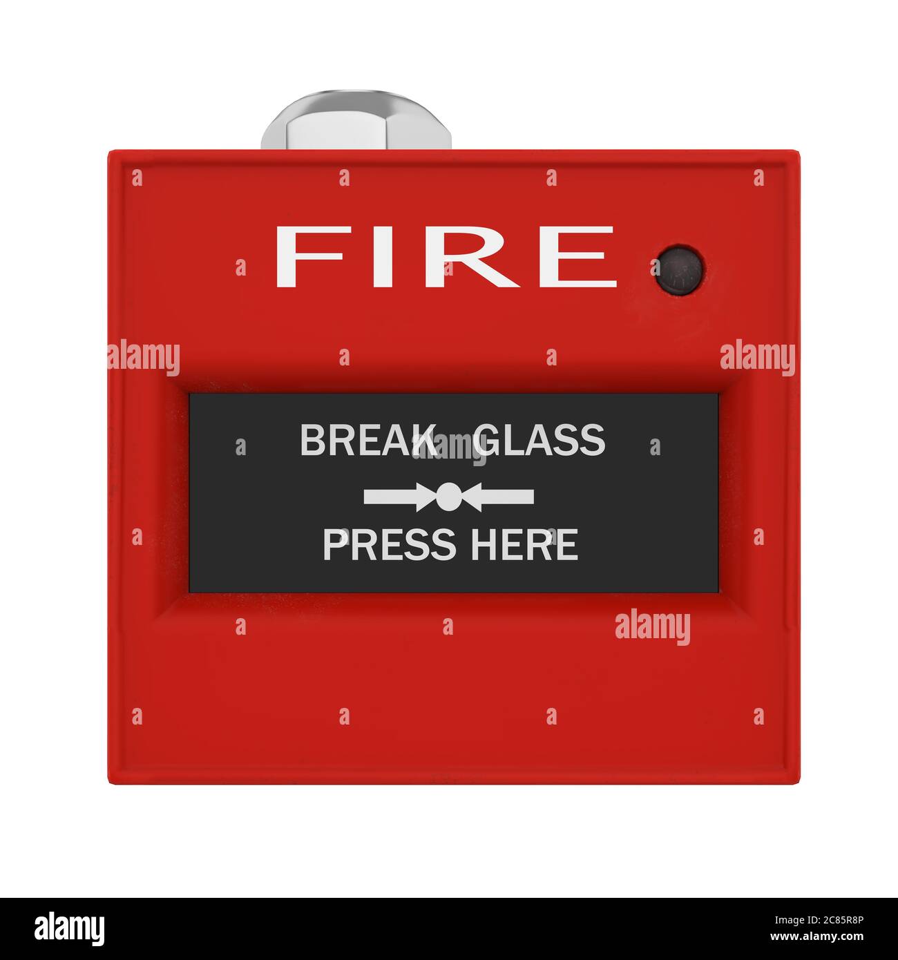 Interruttore allarme incendio isolato Foto Stock