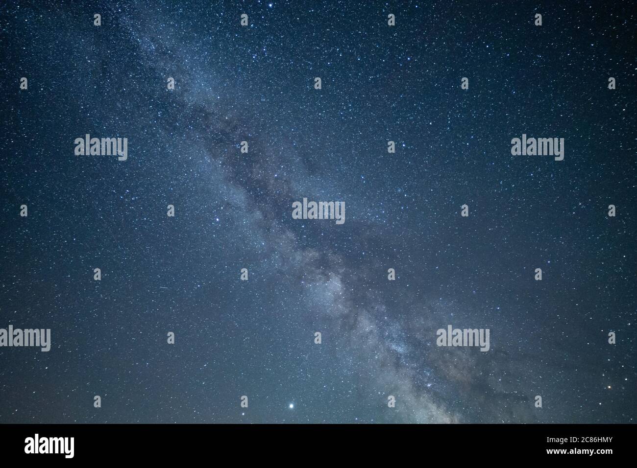 Una vista delle stelle della galassia della Via Lattea dalle montagne di Adirondack, NY USA Foto Stock