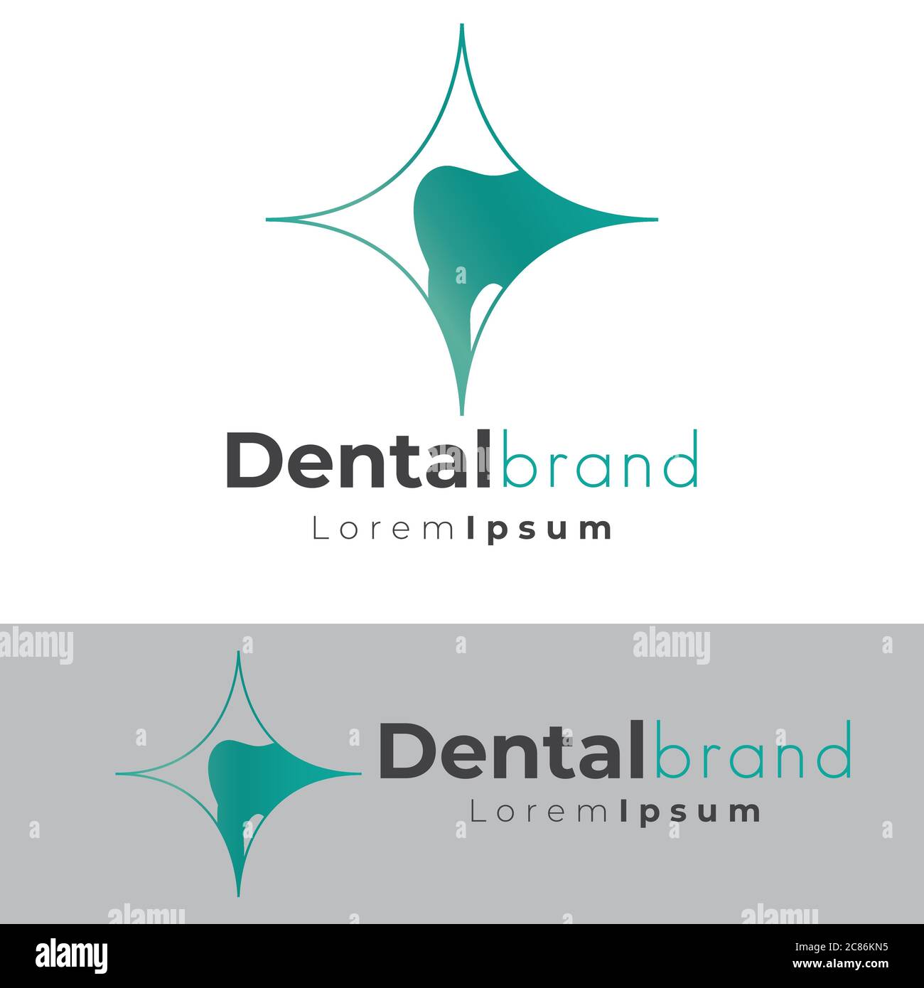 Modello vettoriale icona logo dentista Illustrazione Vettoriale