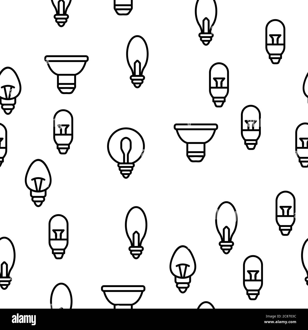 Modello senza giunture vettore a lampadina Illustrazione Vettoriale