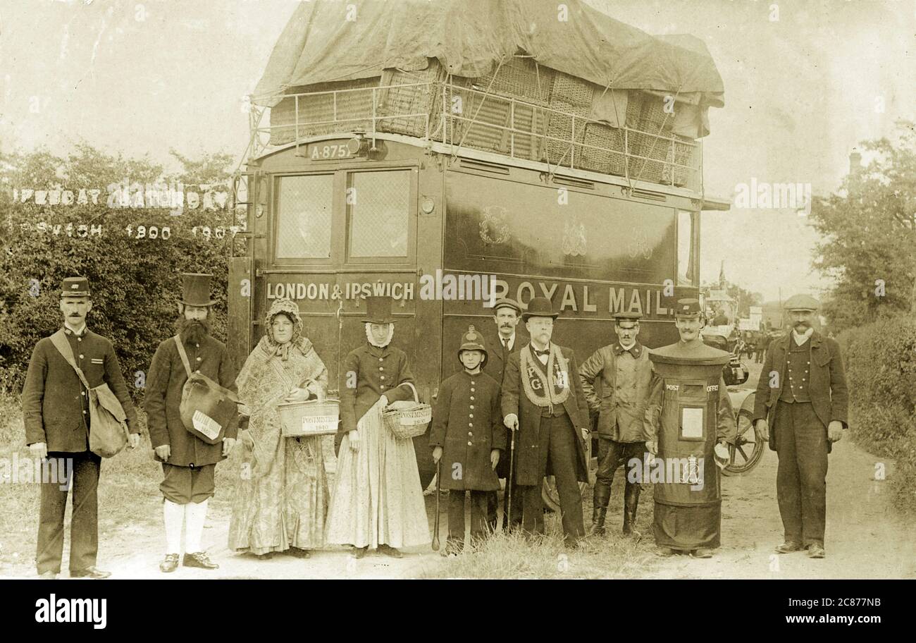 Royal Mail Van (Lifeboat Sabato), Ipswich, Suffolk, Inghilterra. Foto Stock