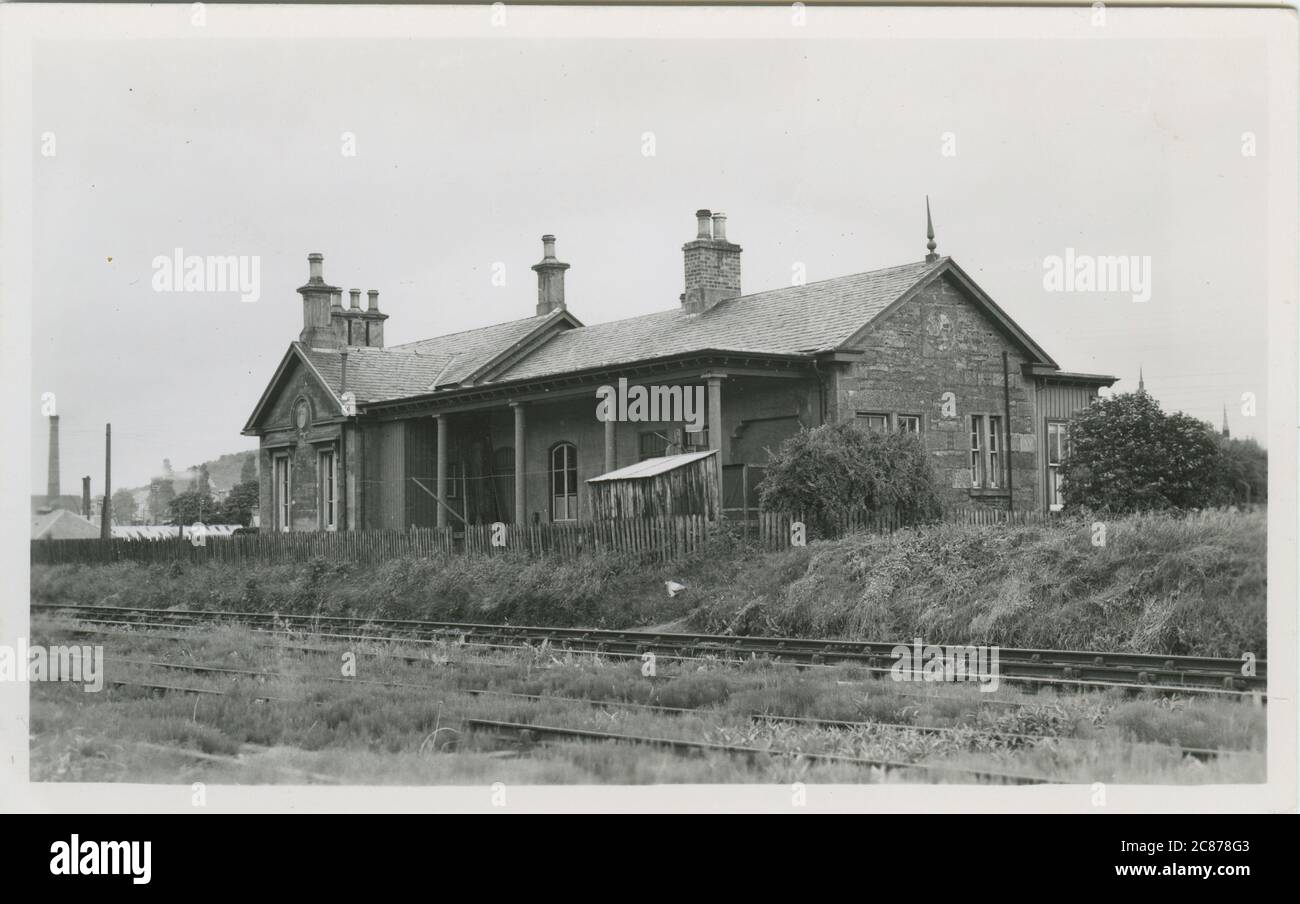 Stazione ferroviaria, Forres, Morray, Inverness, Scozia. Data: 1937 Foto Stock