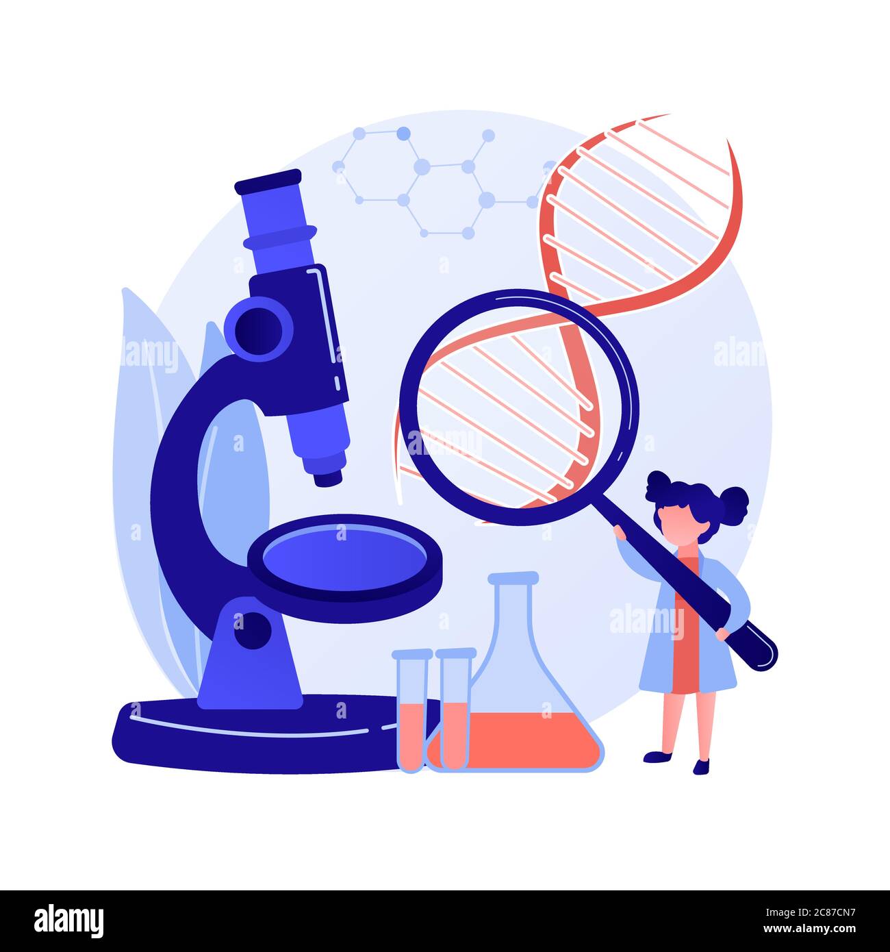 Metafora del concetto vettoriale di classe universitaria scientifica Illustrazione Vettoriale