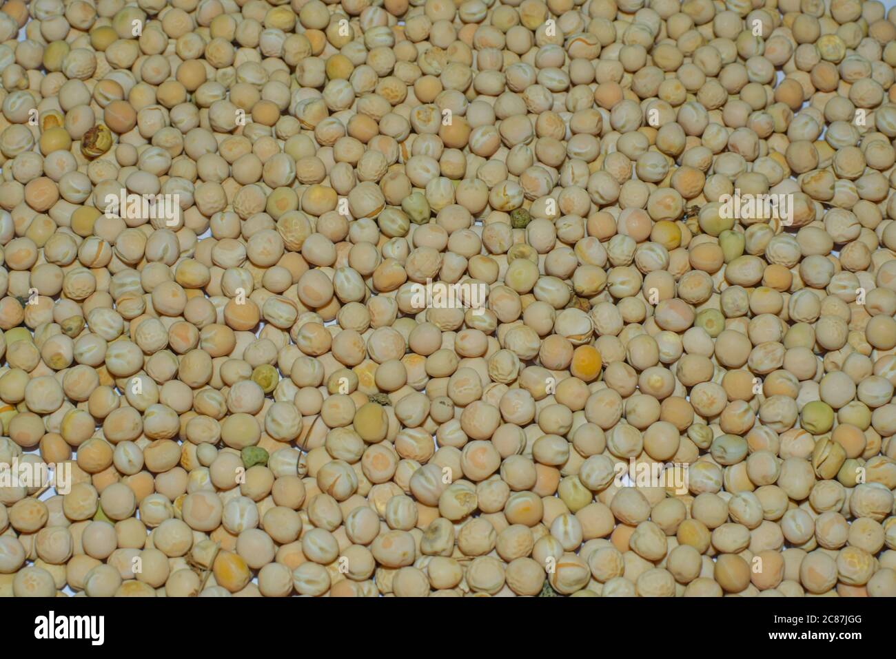 White Dry Peas Matar Seeds immagine di sfondo. Foto Stock